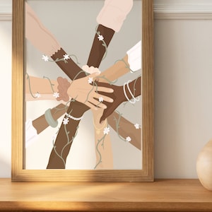 DOWNLOADABLE Spiritual Digital Art Print - Unity & Community