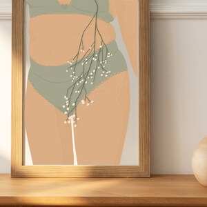 TÉLÉCHARGEABLE Spiritual Art Print - J&#39;aime mon corps tel qu&#39;il est | Fleur, body positive art Guérison, féminin, éveil, amour, adolescente