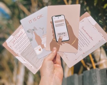 Affirmation Cards For Teen Girls  - Bloom By The Moon | Mindful Cards | Mindset Cards | Self Love | Motivation | Empowerment | Mental Health