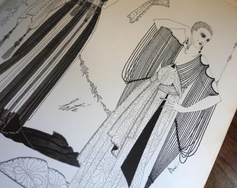 Vintage Erte Design Book for Harper's Bazaar | Costume Reference Paperback