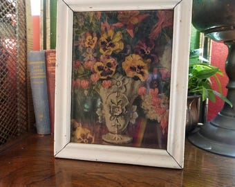 Antique French Impressionist Floral Still Life Framed Art | Vintage Gallery Wall Art