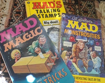 Vintage Retro MAD Magazine Paperback Books | 1970s Mad Magazine Book Lot