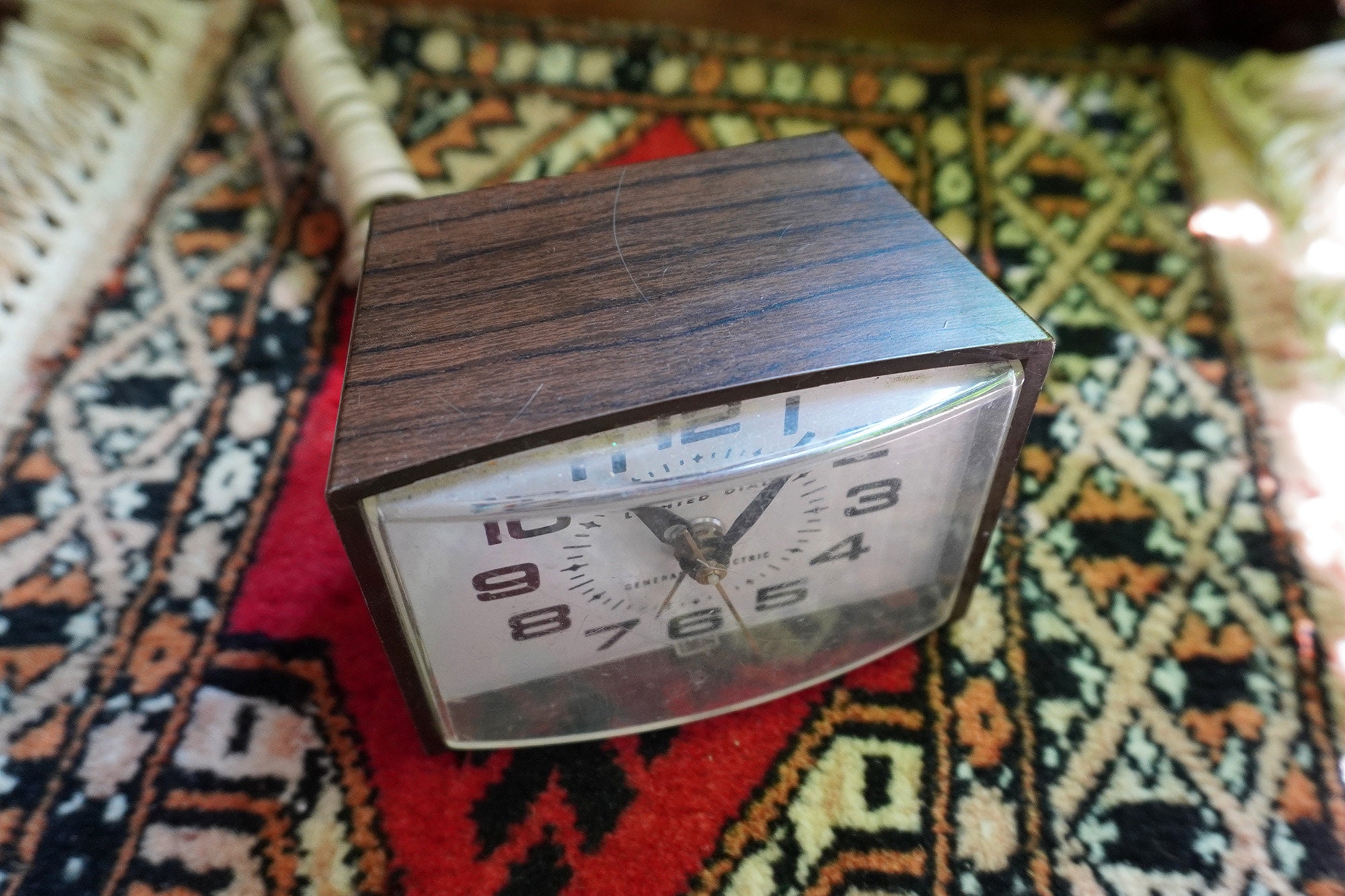 Vintage 1970s Small Faux Wood Alarm Clock General Electric Etsy