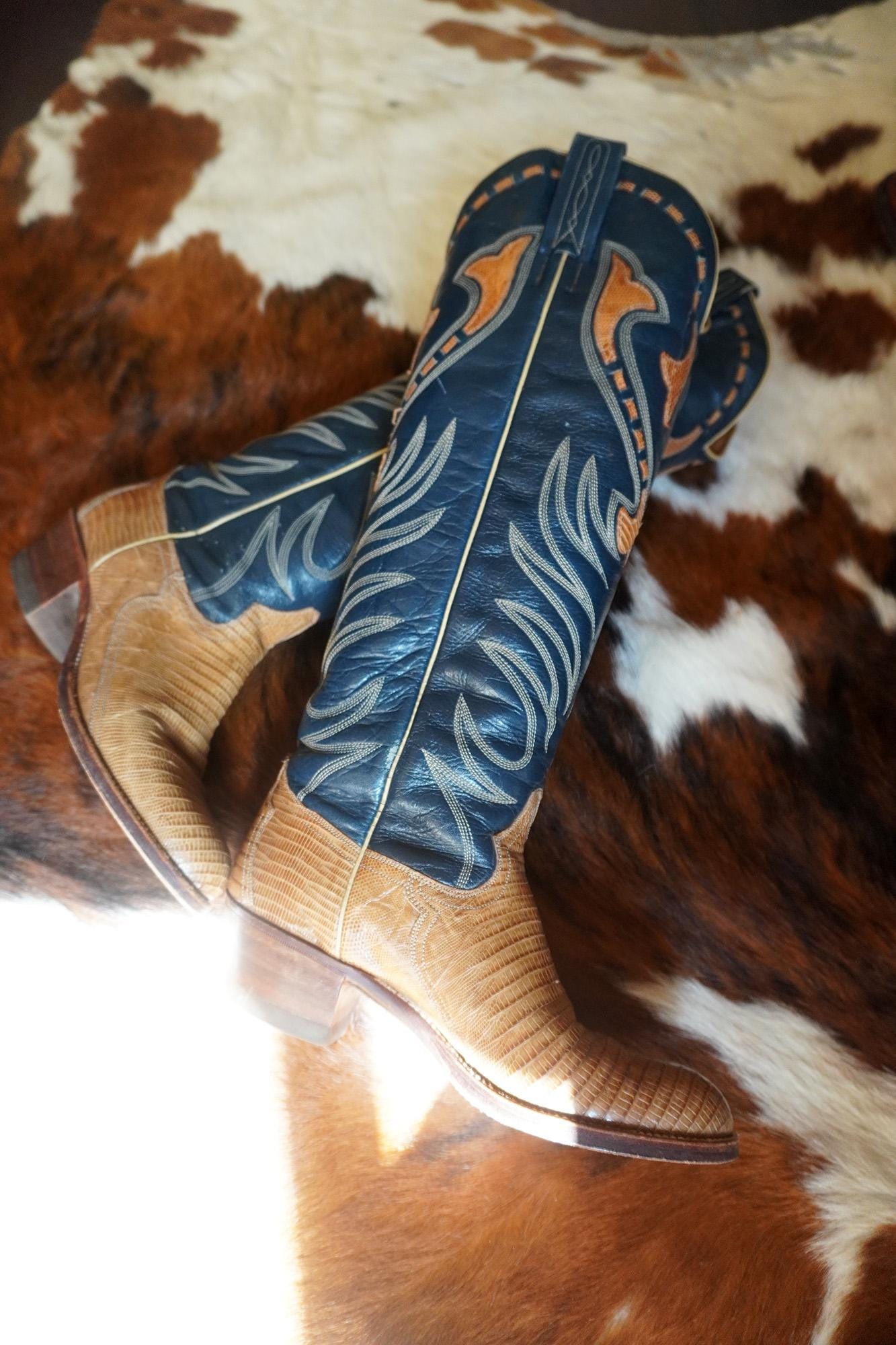 Wrangler Buckaroo Cowboy Boots 10 D Brown Leather with Decor  ~ 260302-WH 1013 Mens Buckaroo Boots - Etsy main image 3