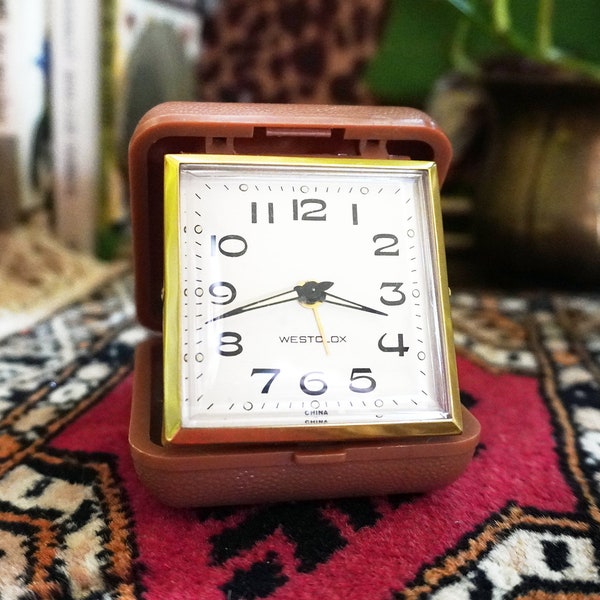 Vintage Westclox Wind Up Travel Alarm Clock | Vintage Pocket Clock