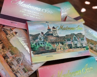 pochettes d'allumettes Madonna Inn vintage des années 1970 | Grandes pochettes d'allumettes
