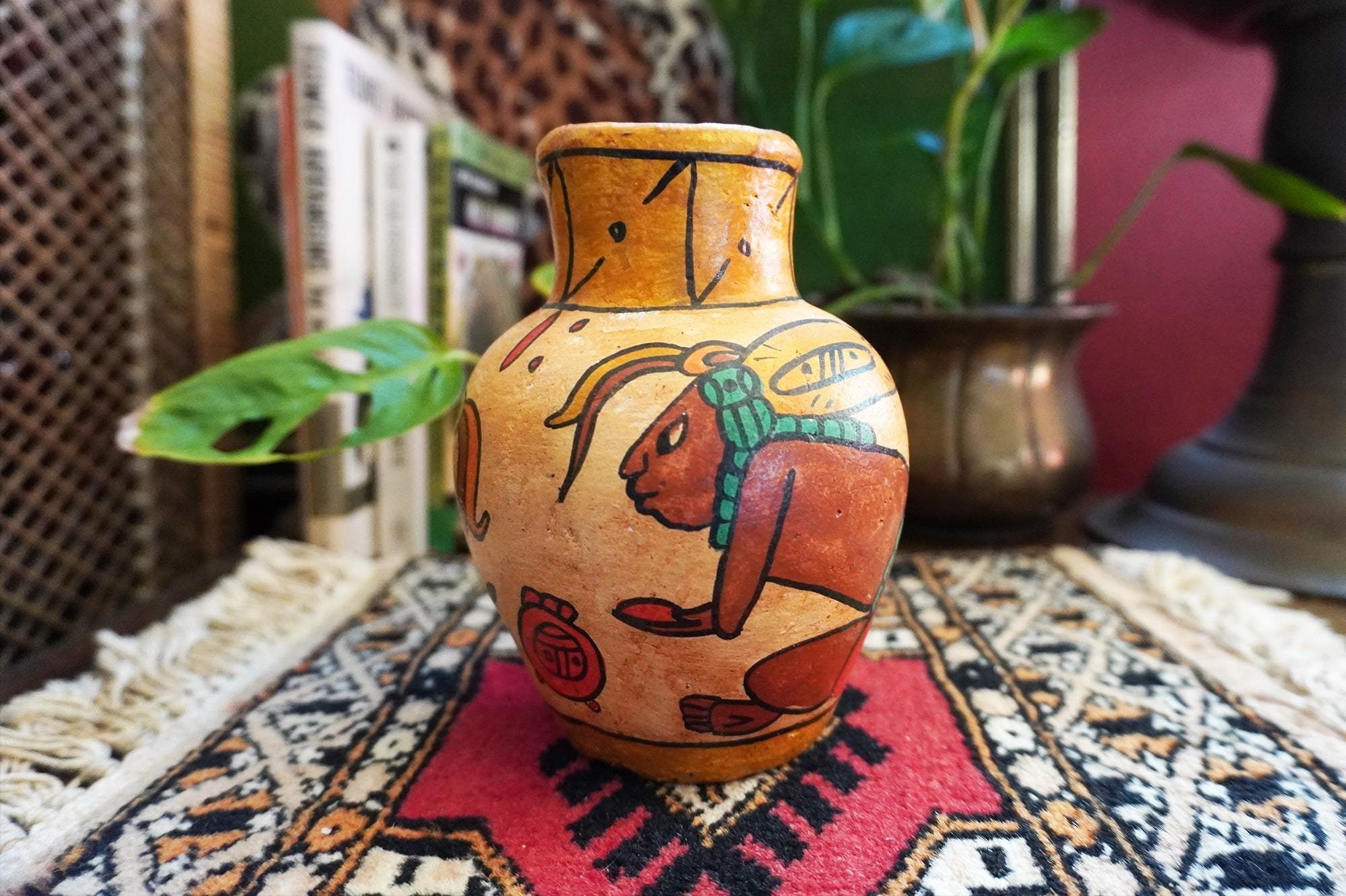 Aztec clay vase - Etsy 日本