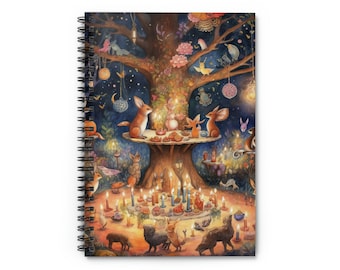 Forest Animal Spiral Notebook - Ruled Line | Whimsical | Magical  | Woodland Creasture | Mystical | Enchanting | Forest | Journaling