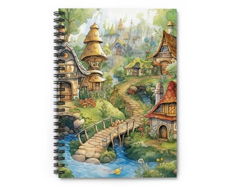 Fairy House Spiral Notebook - Ruled Line | Whimsical | Fairy House | Gardening | Notebooks | Spiral Binding | Journaling | Creative Writing