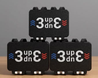 3 Up 3 Down Card Game Box – 3D Printed Travel Case