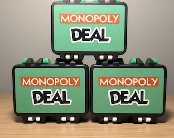 Monopoly Deal Card Case | Travel Game Card Organizer | Compact Deck Holder