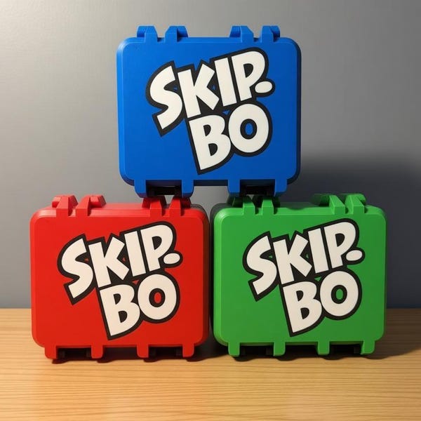 Skip-Bo Card Game Travel Case: Durable Storage Box & Card Holder
