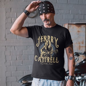 Camiseta Jerry Cantrell Silhouette, camiseta Alice in Chains, camiseta de banda grunge, camiseta vintage dos anos 90, presente Seattle Sound