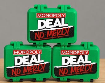 Monopoly Deal No Mercy 3D Printed Card Case, Travel Game Storage Organizer