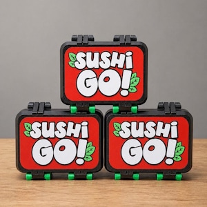 3D Printed Sushi Go Card Game Case, Travel Box with Latches