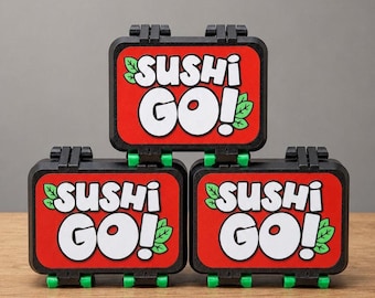 3D Printed Sushi Go Card Game Case, Travel Box with Latches