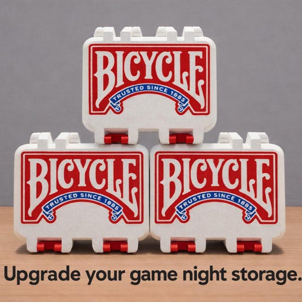 3D Printed Bicycle Playing Card Case – Poker Deck Storage