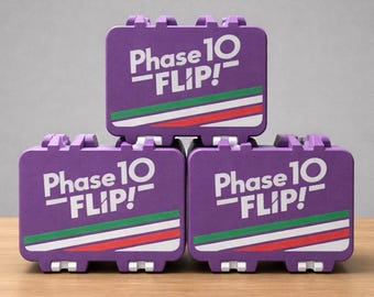 Phase 10 Flip Card Storage Box With Card Holder| 3D Printed Organizer Case | Travel-Friendly