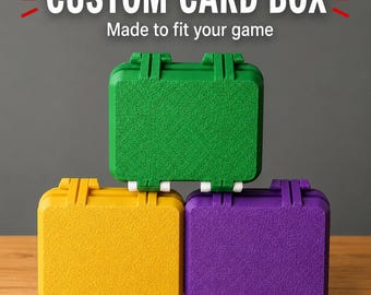Personalized Playing Card Storage Box | 3D Printed Deck Holder | Custom Size Organizer Gift