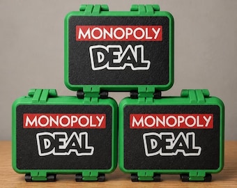 Monopoly Deal Card Case | Travel Game Card Organizer | Compact Deck Holder