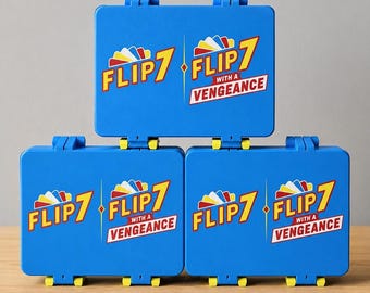 Flip 7 & Flip 7 Vengeance Combo Box | 3D Printed Card Game Storage Organizer