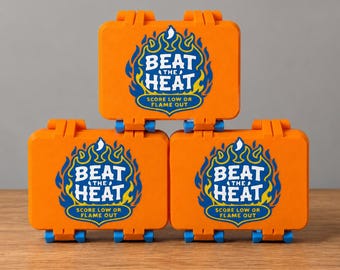 Beat The Heat Card Game 3D Printed Travel Case | Orange Blue Organizer Box