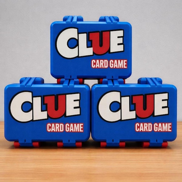 3D Printed Clue Card Game Storage Case | Compact Travel Organizer, Board Game Accessory