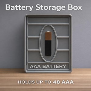 AAA Battery Storage Box – Compact Organizer Case