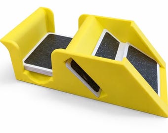 Card Game Deck Holder, Yellow Tabletop Organizer