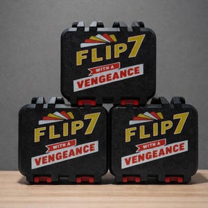Flip 7 With a Vengeance Card Game Case, 3D Printed Holder, Tabletop Accessory
