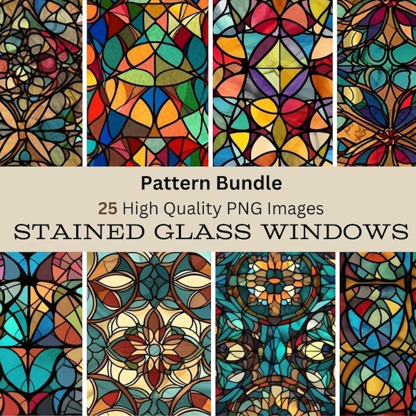 Stained Glass Window Vector - Etsy