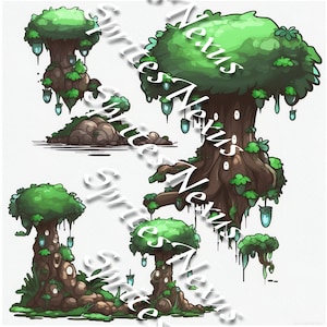 Tree Video Game Sprites/Assets
