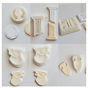 Various Greek Style Clay Cutters, Hand Made Jewelry Clay Cutters, Greek Style, Polymer Clay Cutters, Roman/Greek Art, Hand Made Tools All (six cutters)