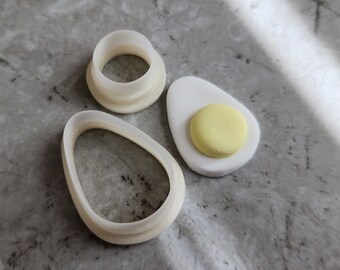 Boiled Egg Clay Cutter, Polymer Clay Cutter, fun Clay Cutter, ramen Clay Cutter, breakfast Clay Cutter, Hand Made Clay Jewelry Tool.