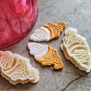 Fish Shaped Pastry Clay Cutter, ,Taiyaki Clay Cutter, ice cream clay cutter, pastry clay cutter, kawaii clay cutter, Hand Made Clay Earrings