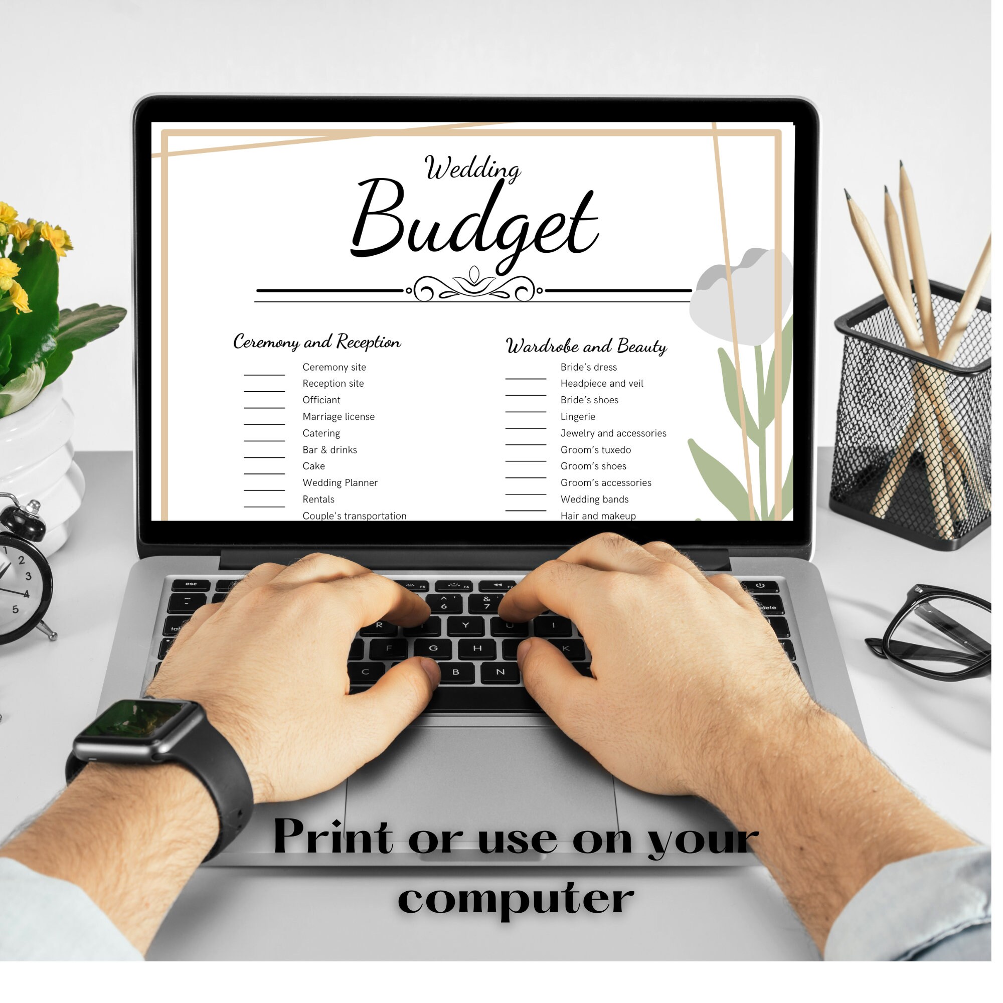 Wedding Planning Checklist Printable Wedding Budget Checklist - Etsy