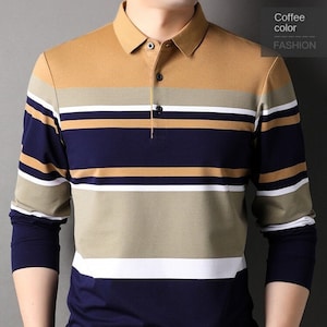 Luxury Striped Polo Shirt New Collection