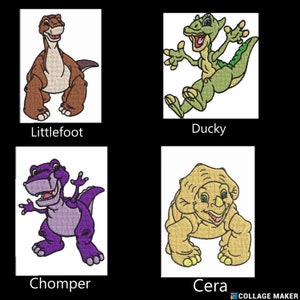 Land Before Time #2 Iron on Patches-Chomper-Littlefoot-Ducky-Cera