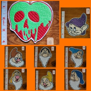 Seven Dwarfs-Poison Apple Iron on Patches
