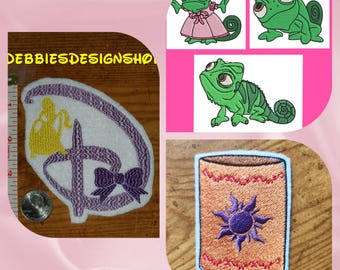 Disney Iron on Patches-Pascal, Repunzel, Lantern