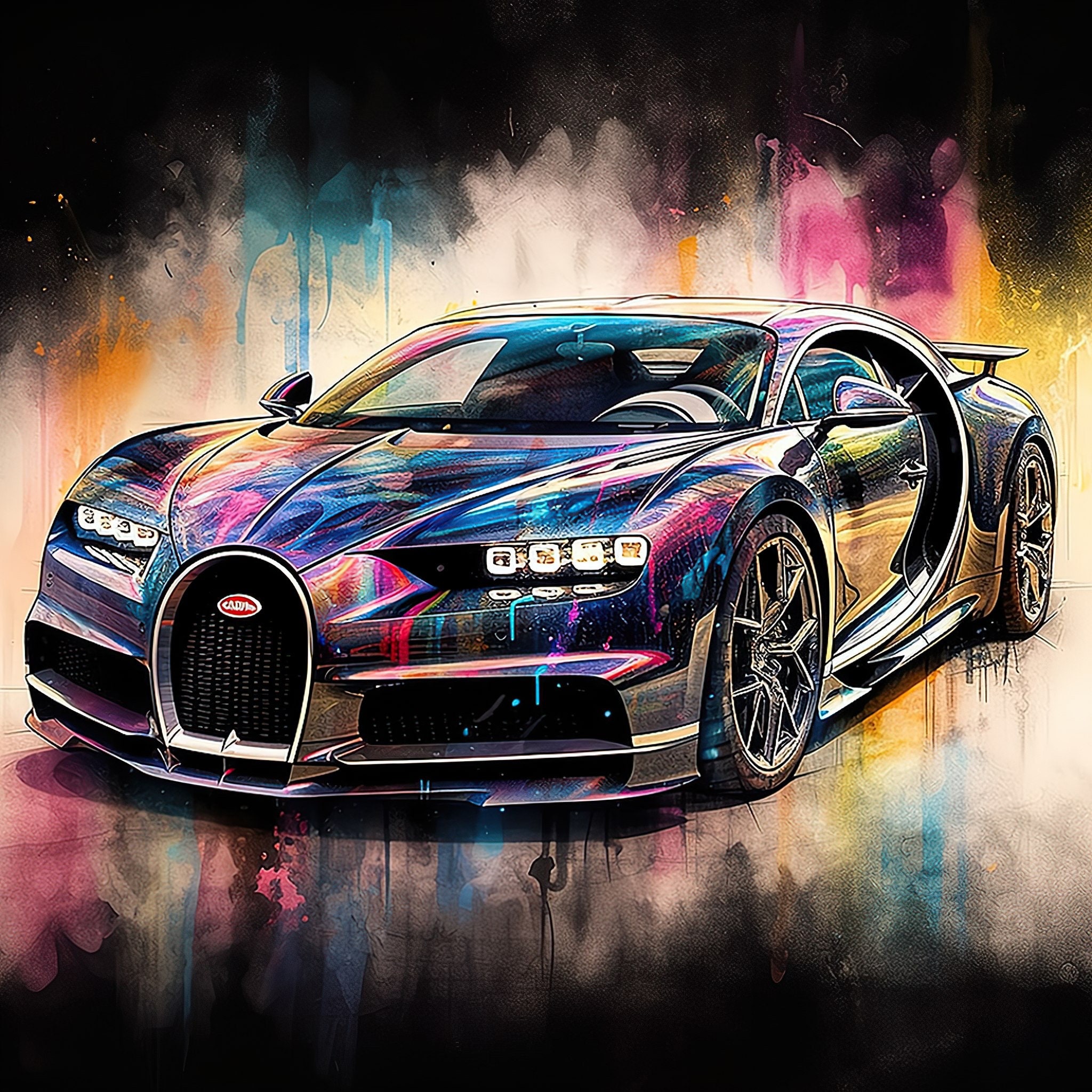 Digital Png Watercolour Design Etsy Chiron File Bugatti - Download Norway Art