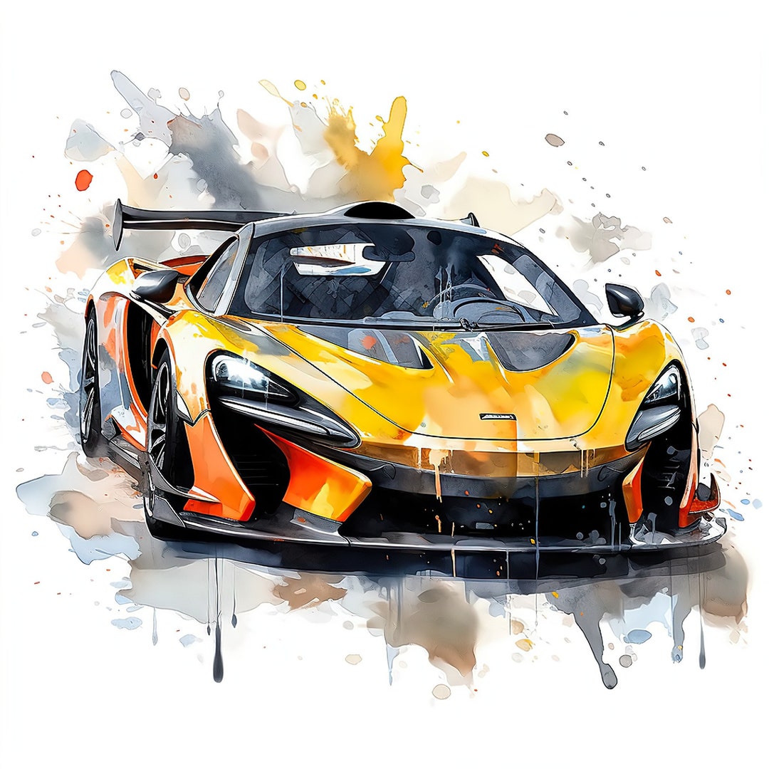 Mclaren Senna Watercolour Art Design Digital Download Png File - Etsy