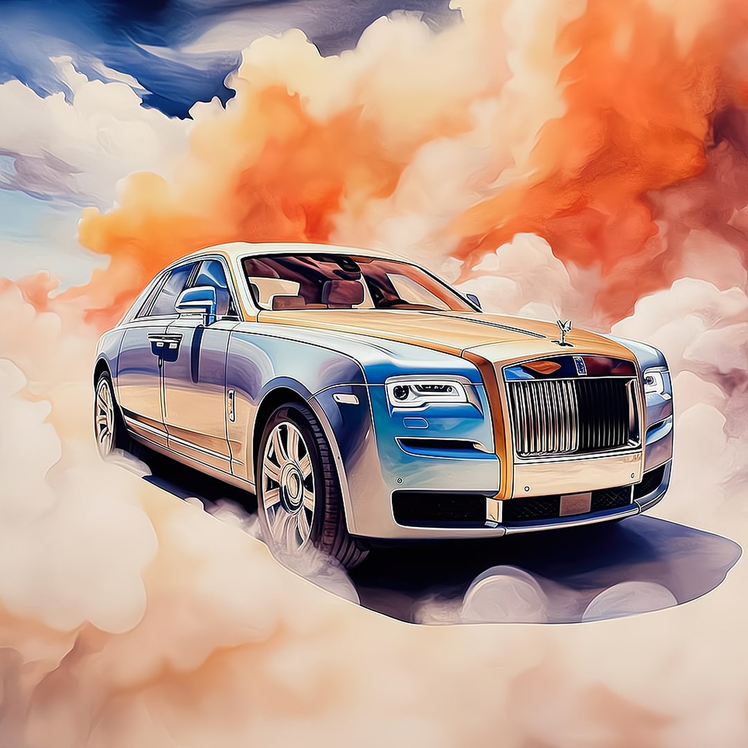 Rolls Royce Ghost Watercolour Art Design Digital Download Png - Etsy