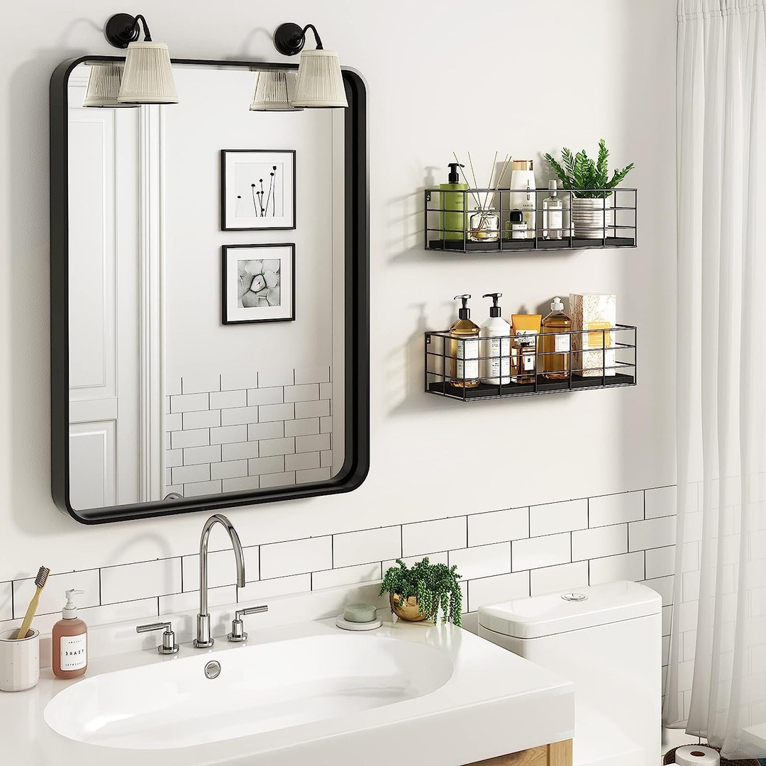 Set of 4 Wall Mounted Shelves Bathroom Shelf Floating Wall Etsy