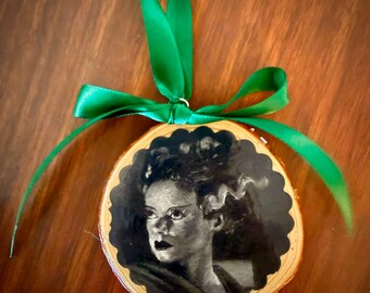 Bride of Frankenstein Wooden Ornament