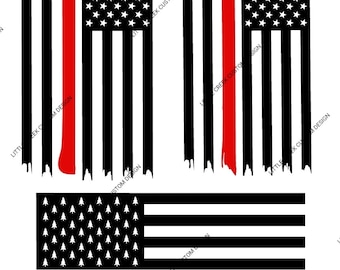 American Flag svg png, Wildland svg png, Wildland Firefighter svg png, Tree Flag svg png, Flag svg png, Red Line svg png, Pulaski flag