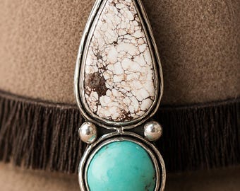 Stacked Wild Horse and Kingman Turquoise Necklace