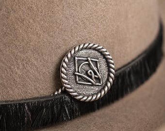 Hand-Engraved Sterling Silver Western Hat Pin