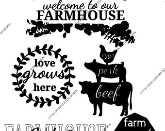 Farmhouse Sign svg png, Farm svg png, Ranch svg png, Sign svg png, Rustic svg png, Country svg png, Kitchen svg png