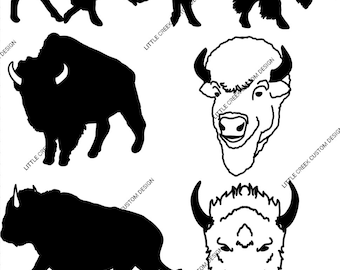 Bison SVG PNG, Buffalo svg png, Wildlife svg png, Silhouette svg png, Wild Animal svg png, Bull svg png, Western svg png, Country svg png